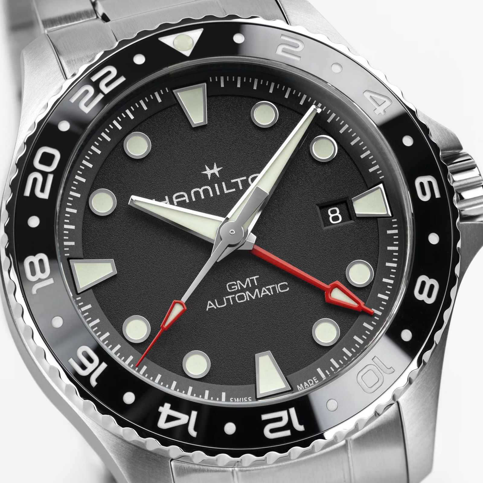 Hamilton Khaki Navy Scuba Auto GMT 43mm Mens Watch Black Hamilton Khaki Navy Scuba Auto GMT 43mm Mens Watch Black