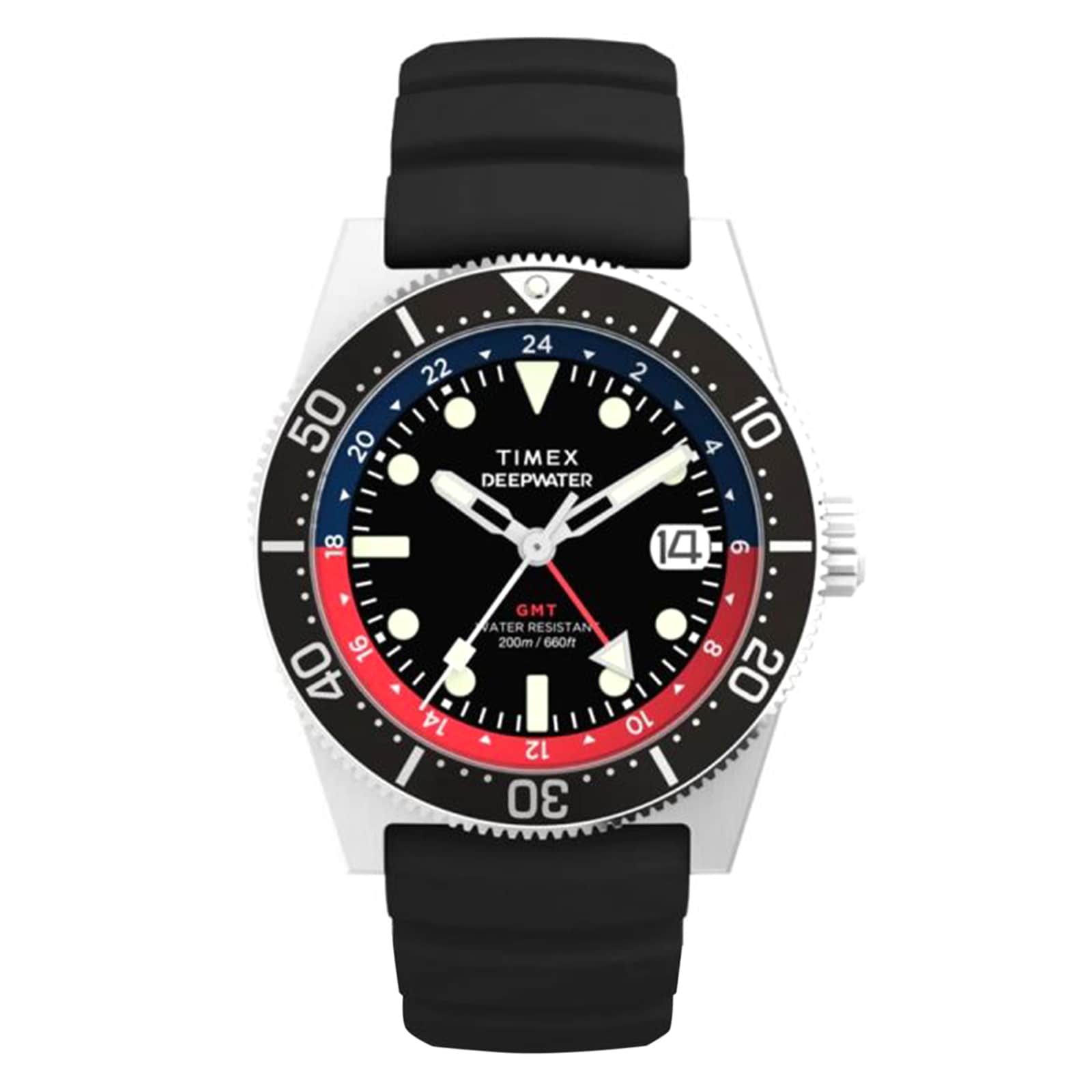 Timex Deepwater Reef GMT 41mm Mens Watch Black