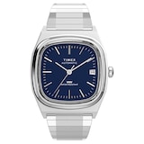 Timex E Line Automatic 1983 34mm Mens Watch Blue