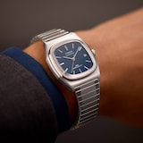 Timex E Line Automatic 1983 34mm Mens Watch Blue