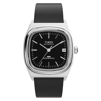 Timex E Line Automatic 1983 34mm Mens Watch Black
