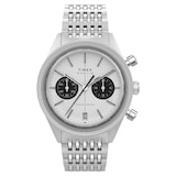 Timex Marlin Jet Quartz Chronograph 40mm Mens Watch Silver