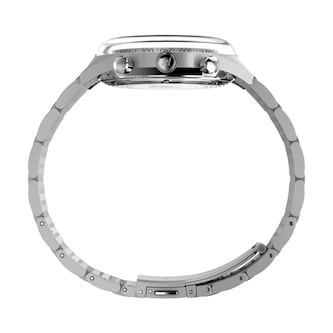 Timex Marlin Jet Quartz Chronograph 40mm Mens Watch Silver