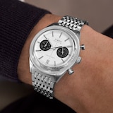 Timex Marlin Jet Quartz Chronograph 40mm Mens Watch Silver