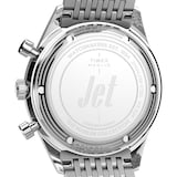 Timex Marlin Jet Quartz Chronograph 40mm Mens Watch Silver