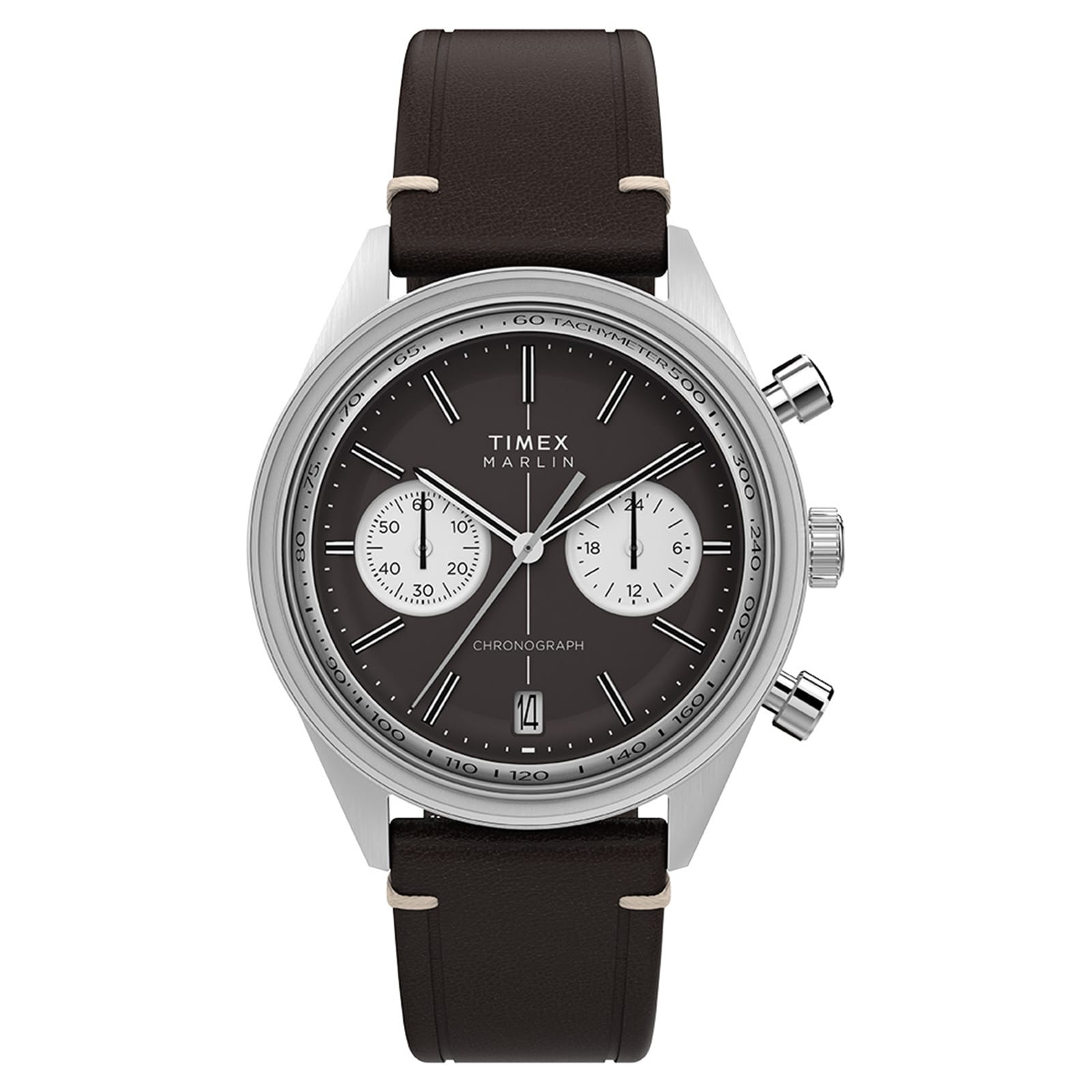 Timex Marlin Jet Quartz Chronograph 40mm Mens Watch Brown Timex Marlin Jet Quartz Chronograph 40mm Mens Watch Brown