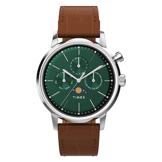 Timex Marlin Moon Phase 40mm Mens Watch Green