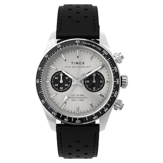 Timex Waterbury Heritage Chronograph 39mm Mens Watch Silver