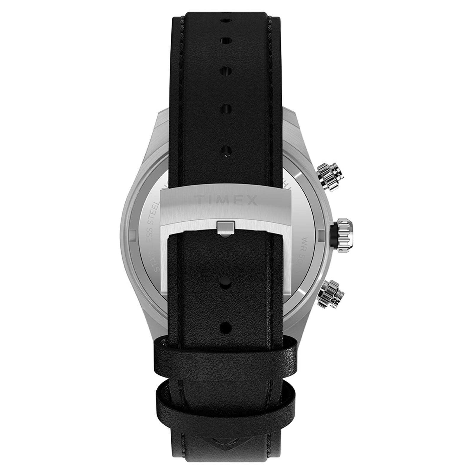 Timex Waterbury Heritage Chronograph 39mm Mens Watch Silver
