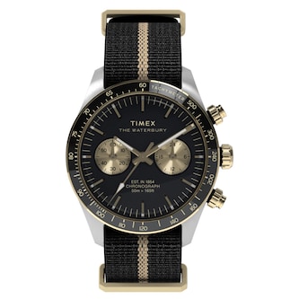 Timex Waterbury Heritage Chronograph 39mm Mens Watch Black
