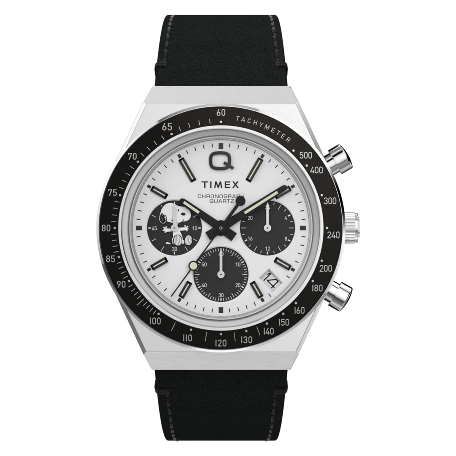 Timex Q Timex Chronograph x Peanuts Snoopy 40mm Mens Watch White