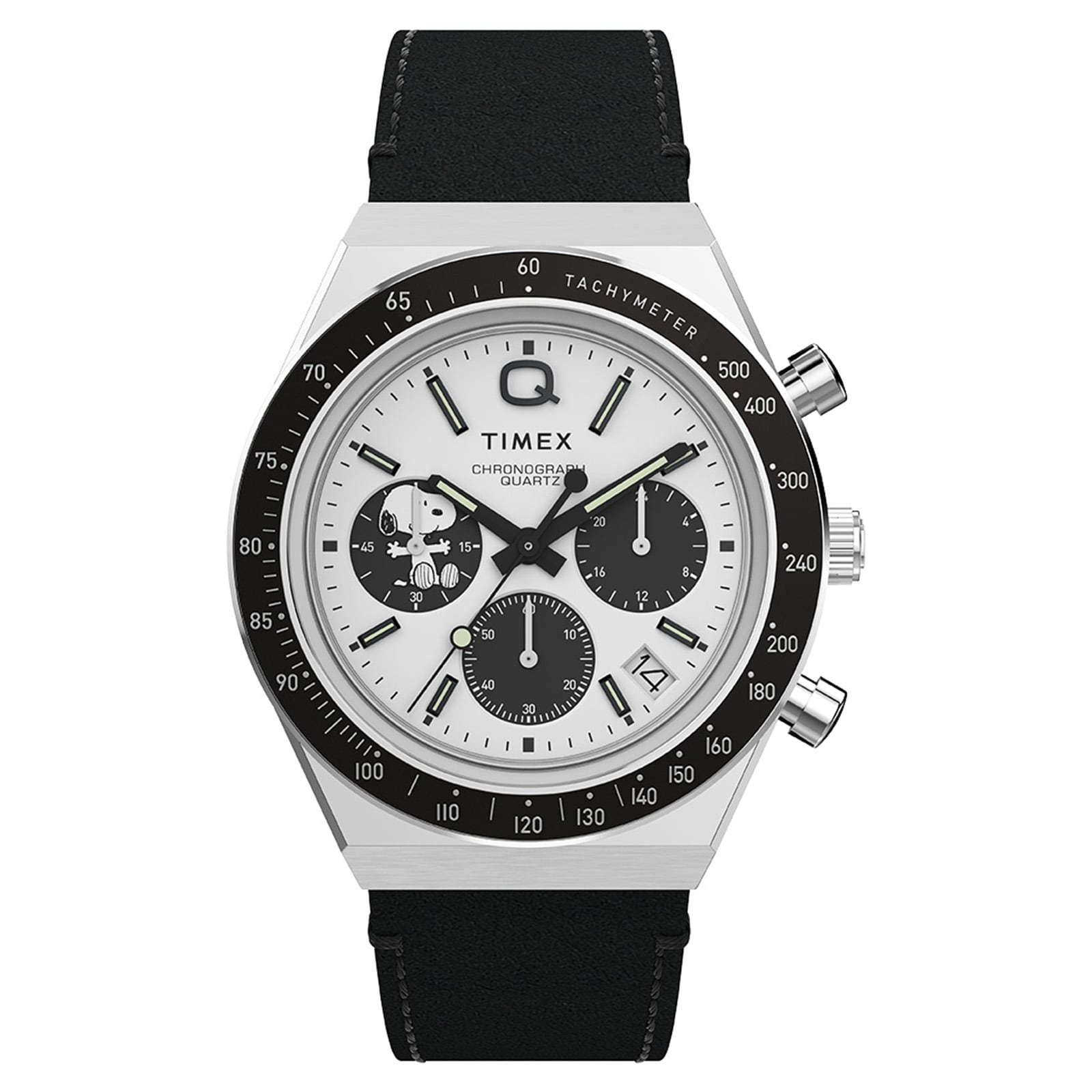 Timex Q Timex Chronograph x Peanuts Snoopy 40mm Mens Watch White Timex Q Timex Chronograph x Peanuts Snoopy 40mm Mens Watch White