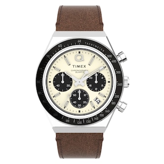 Timex Q Timex Chronograph 40mm Mens Watch Cream