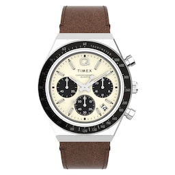17160462 - Q Timex Chronograph 40mm Mens Watch Cream
