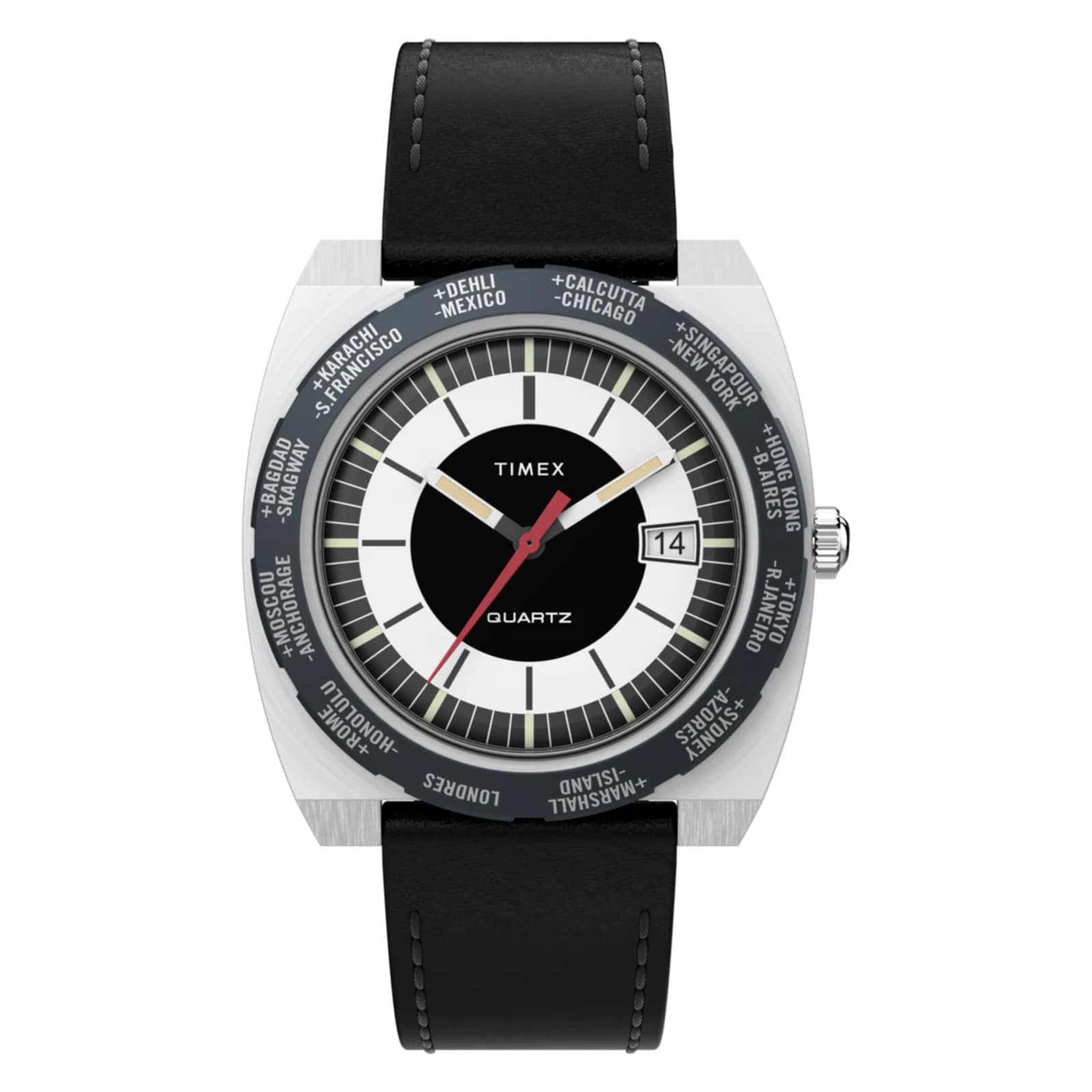 Timex World Time Reissue 39mm Mens Watch Black