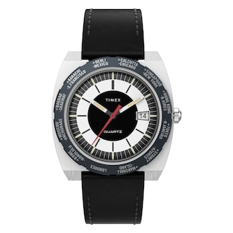 Timex World Time Reissue 39mm Mens Watch Black