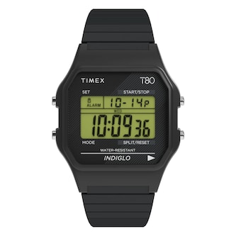 Timex T80 Digital 34mm Unisex Watch Black