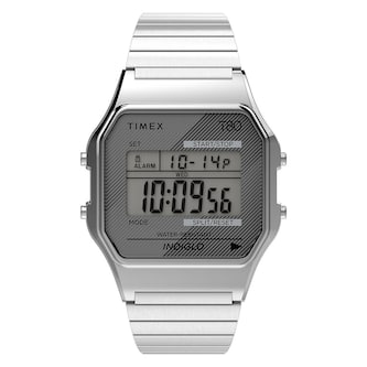 Timex T80 Digital 34mm Unisex Watch Grey