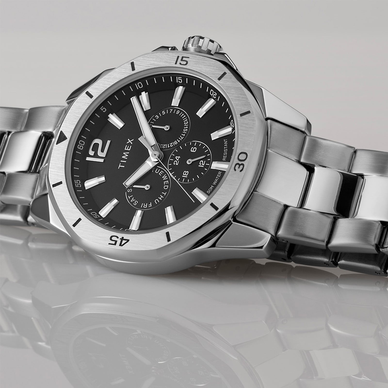 Timex Essex 46mm Mens Watch Black