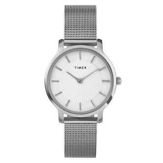 Timex Transcend 34mm Ladies Watch Silver