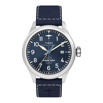 Timex Timex x Pan Am Waterbury Automatic Ace 41mm Mens Watch Blue