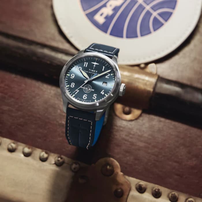Timex Timex x Pan Am Waterbury Automatic Ace 41mm Mens Watch Blue