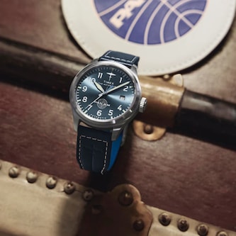 Timex Timex x Pan Am Waterbury Automatic Ace 41mm Mens Watch Blue