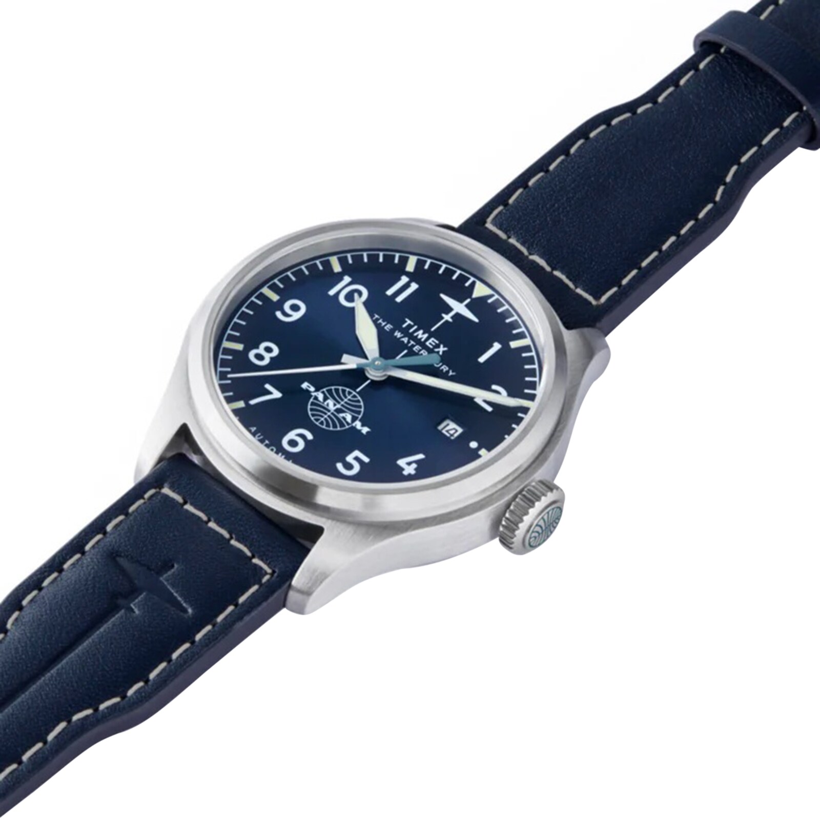 Timex Timex x Pan Am Waterbury Automatic Ace 41mm Mens Watch Blue