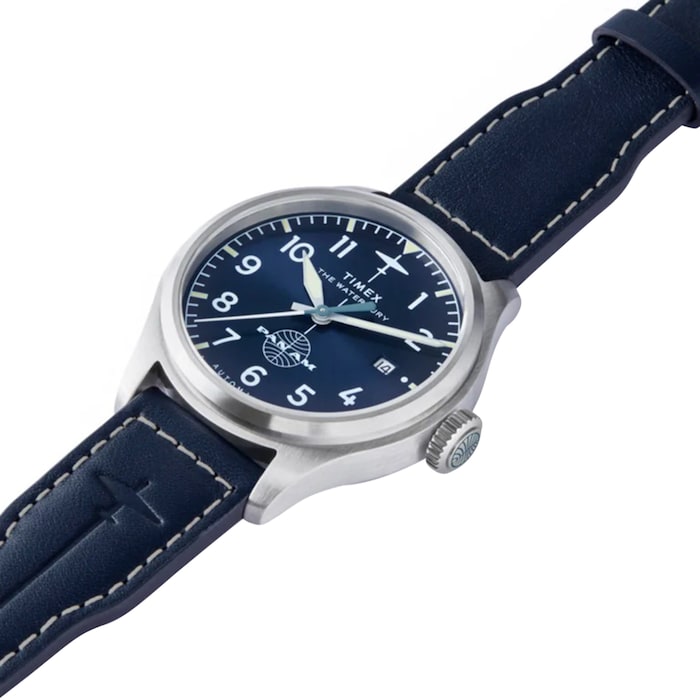 Timex Timex x Pan Am Waterbury Automatic Ace 41mm Mens Watch Blue