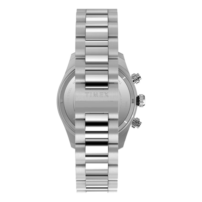 Timex Waterbury Heritage Chronograph 39mm Mens Watch Silver