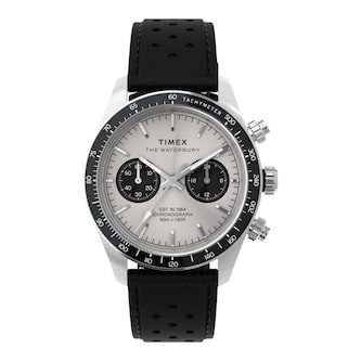 Timex Waterbury Heritage Chronograph 39mm Mens Watch Silver