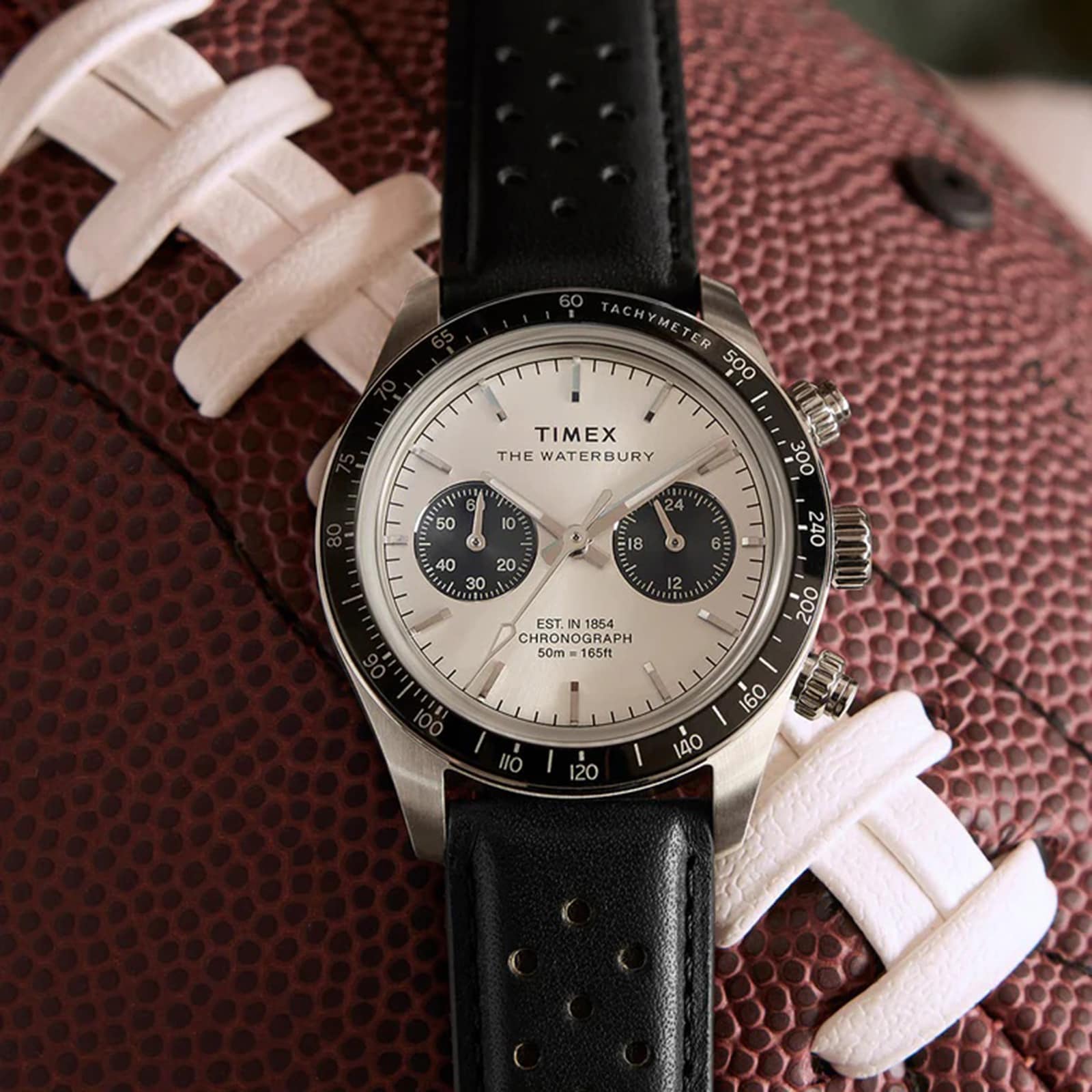 Timex Waterbury Heritage Chronograph 39mm Mens Watch Silver