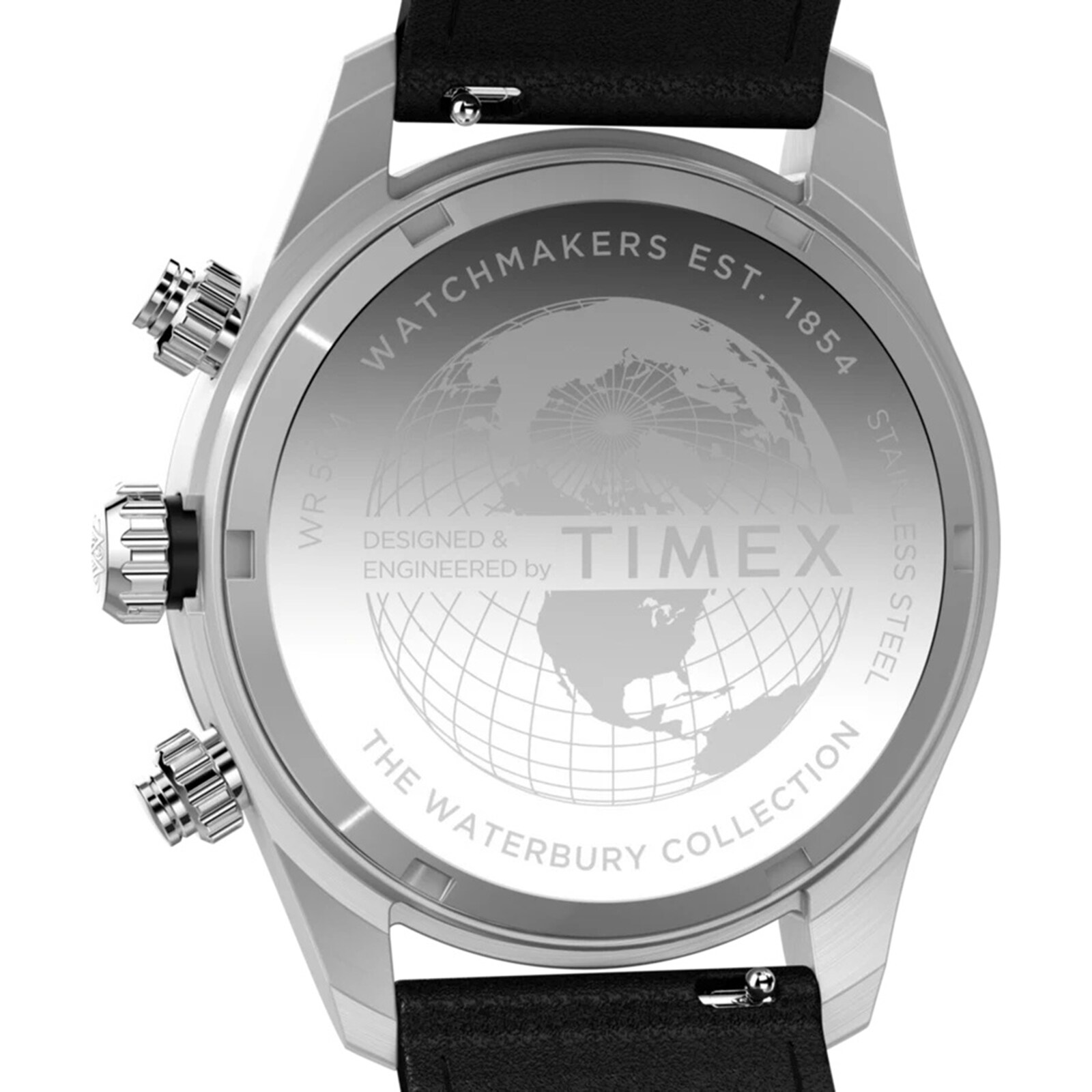 Timex Waterbury Heritage Chronograph 39mm Mens Watch Silver