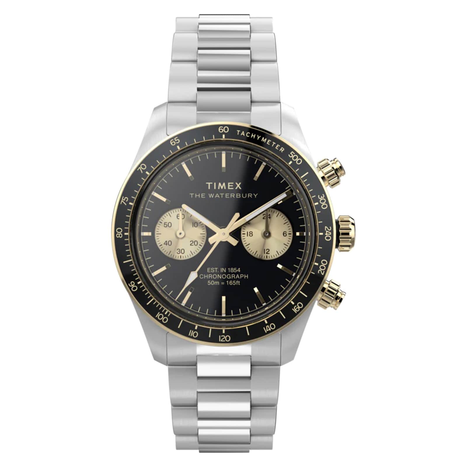 Timex Waterbury Heritage Chronograph 39mm Mens Watch Black