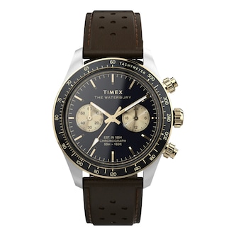 Timex Waterbury Heritage Chronograph 39mm Mens Watch Black