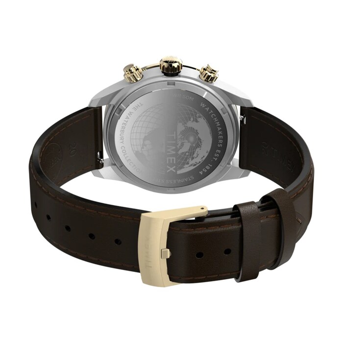 Timex Waterbury Heritage Chronograph 39mm Mens Watch Black