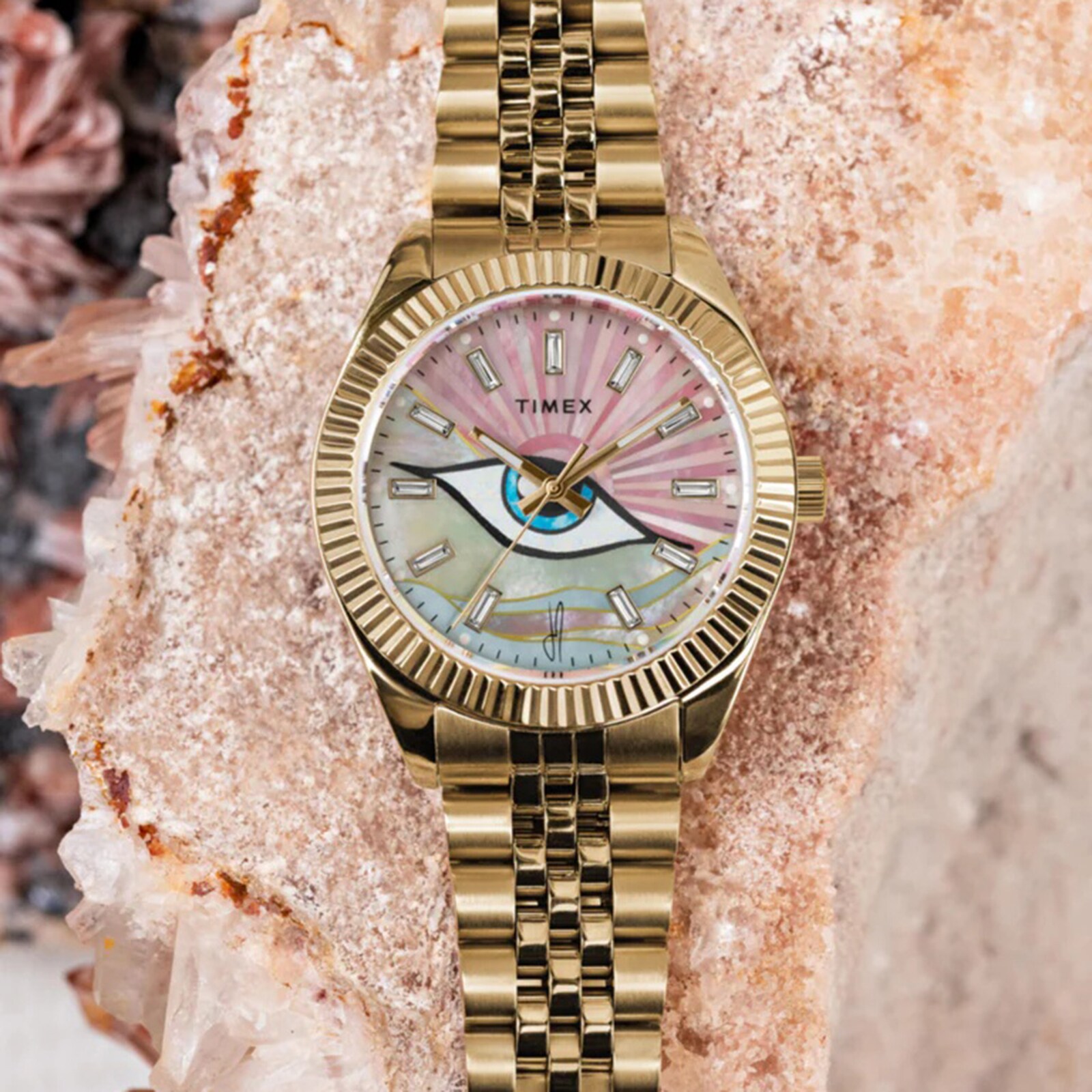 Timex Timex x Jacquie Aiche Guiding Light 36mm Ladies Watch Mother Of Pearl