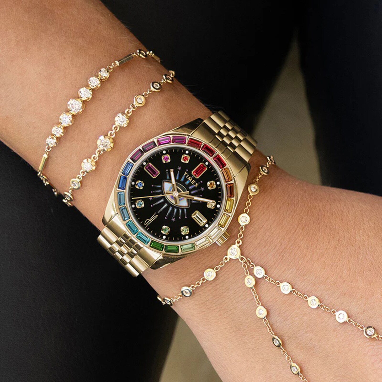 Timex Timex x Jacquie Aiche Cosmic Nights 36mm Ladies Watch Black