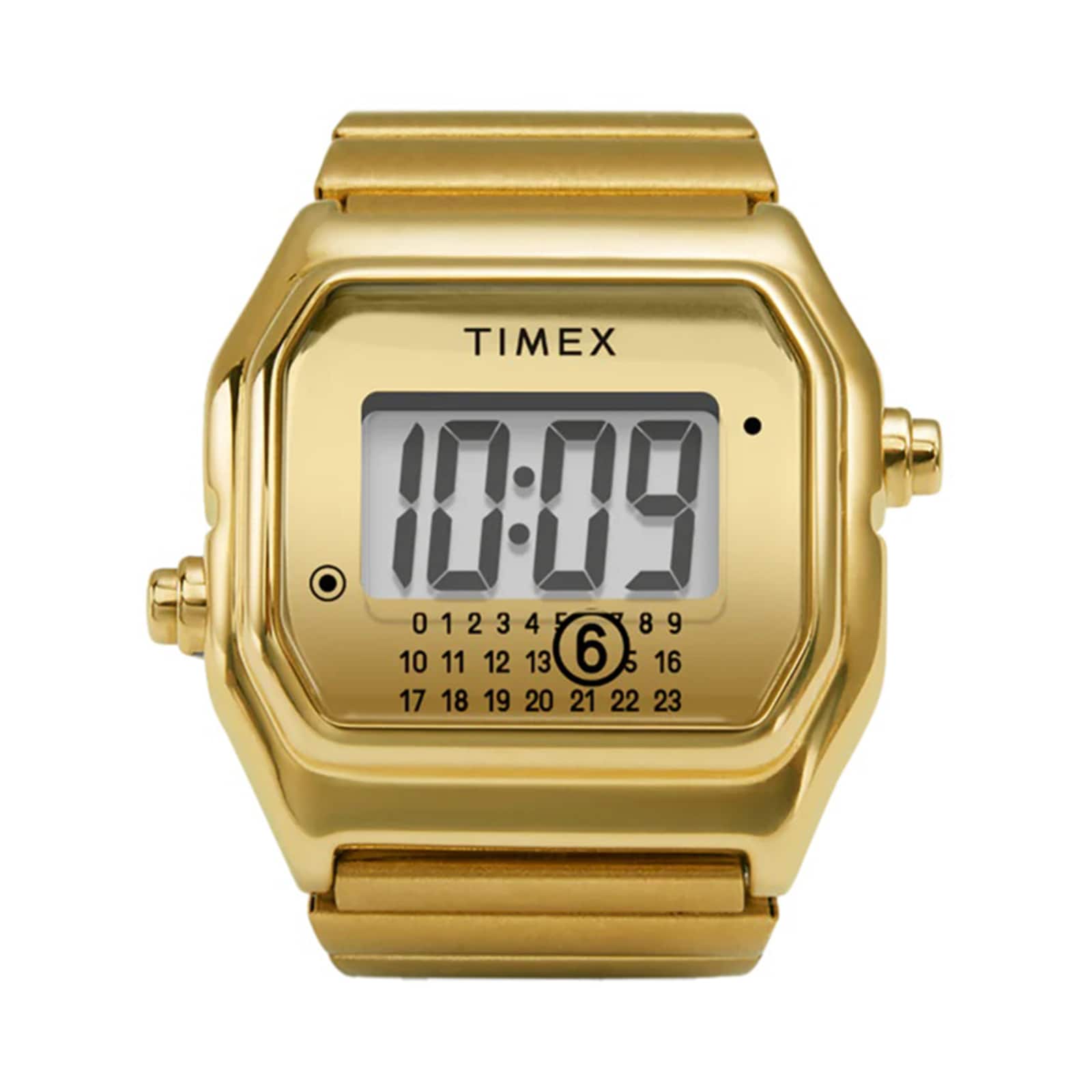 Timex MM6 X Timex T80 20mm S/M Unisex Ring Watch Gold TW2Y50100JR