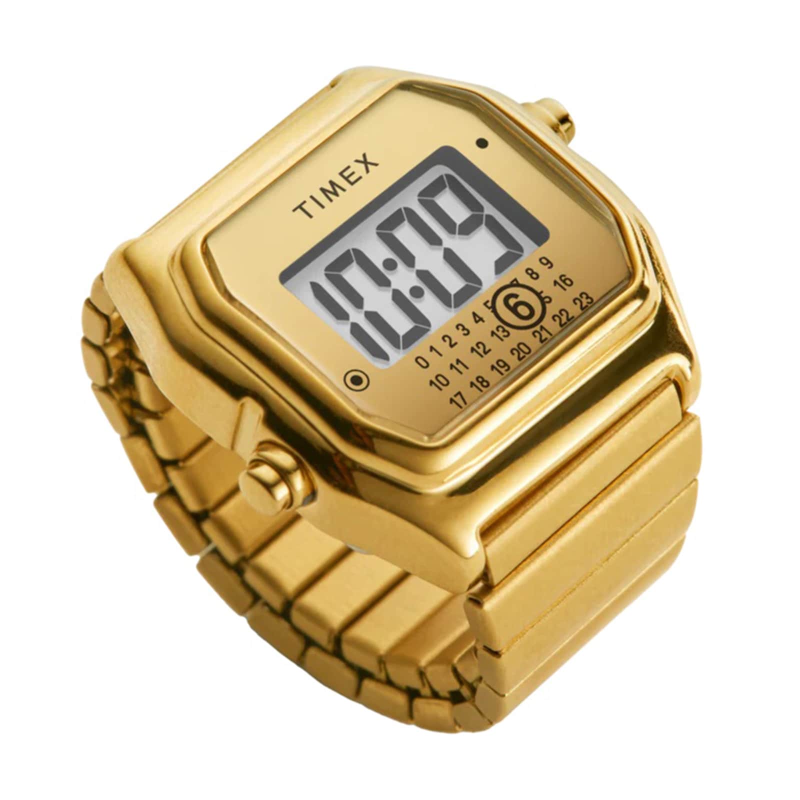 Timex MM6 X Timex T80 20mm S/M Unisex Ring Watch Gold TW2Y50100JR