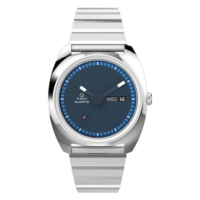 Timex Q Timex 1975 Enigma Reissue 37mm Mens Watch Blue