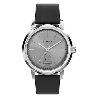 Timex Timex x Peanuts Marlin Automatic 75th Anniversary Edition 40mm Mens Watch Silver