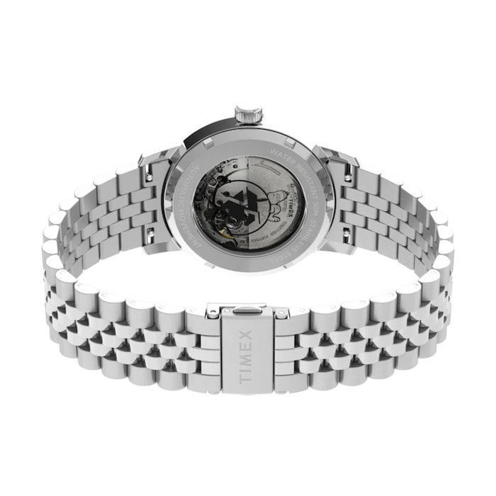 Timex Timex x Peanuts Marlin Automatic 75th Anniversary 40mm Mens Watch Silver
