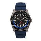 Timex Deepwater Reef 200 GMT 41mm Blue Rubber Strap