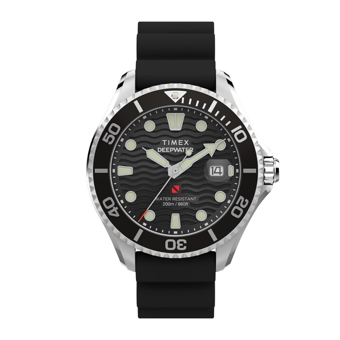 Timex Deepwater Meridian Quartz Black Dial Mens Watch