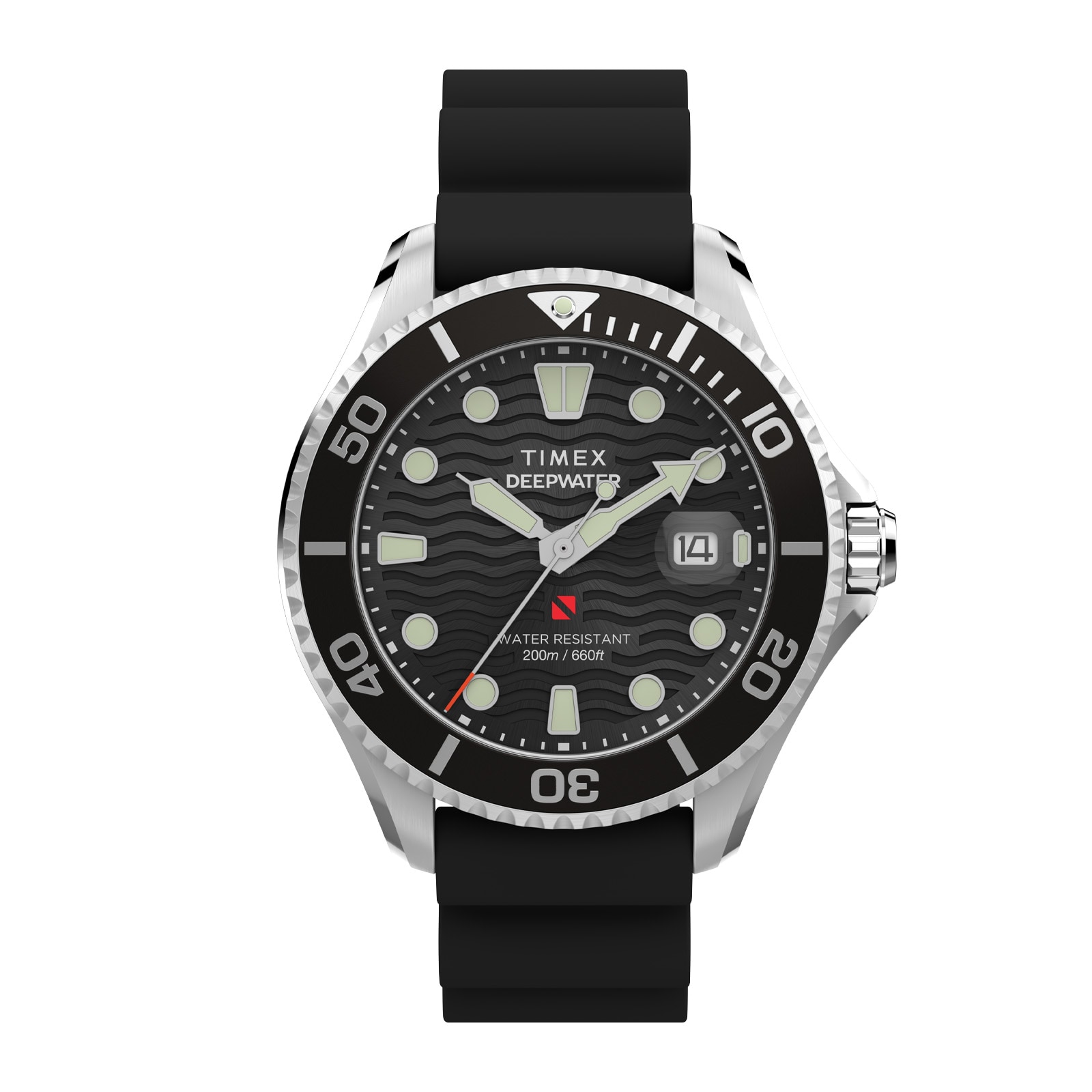 Timex Deepwater Meridian Quartz Black Dial Mens Watch