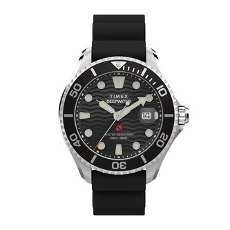 Timex Deepwater Meridian Quartz Black Dial Mens Watch