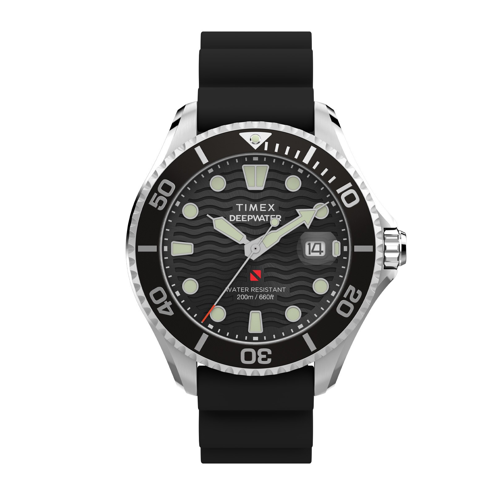 Timex Deepwater Meridian Quartz Black Dial Mens Watch