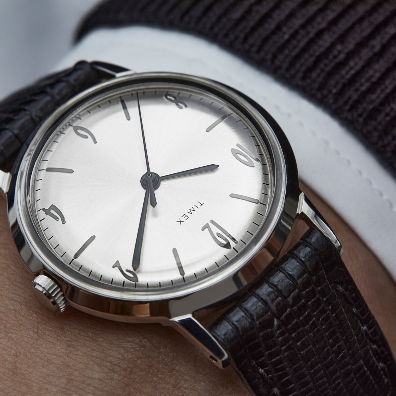 Timex Marlin Mechanical 34mm Silver Mens Watch