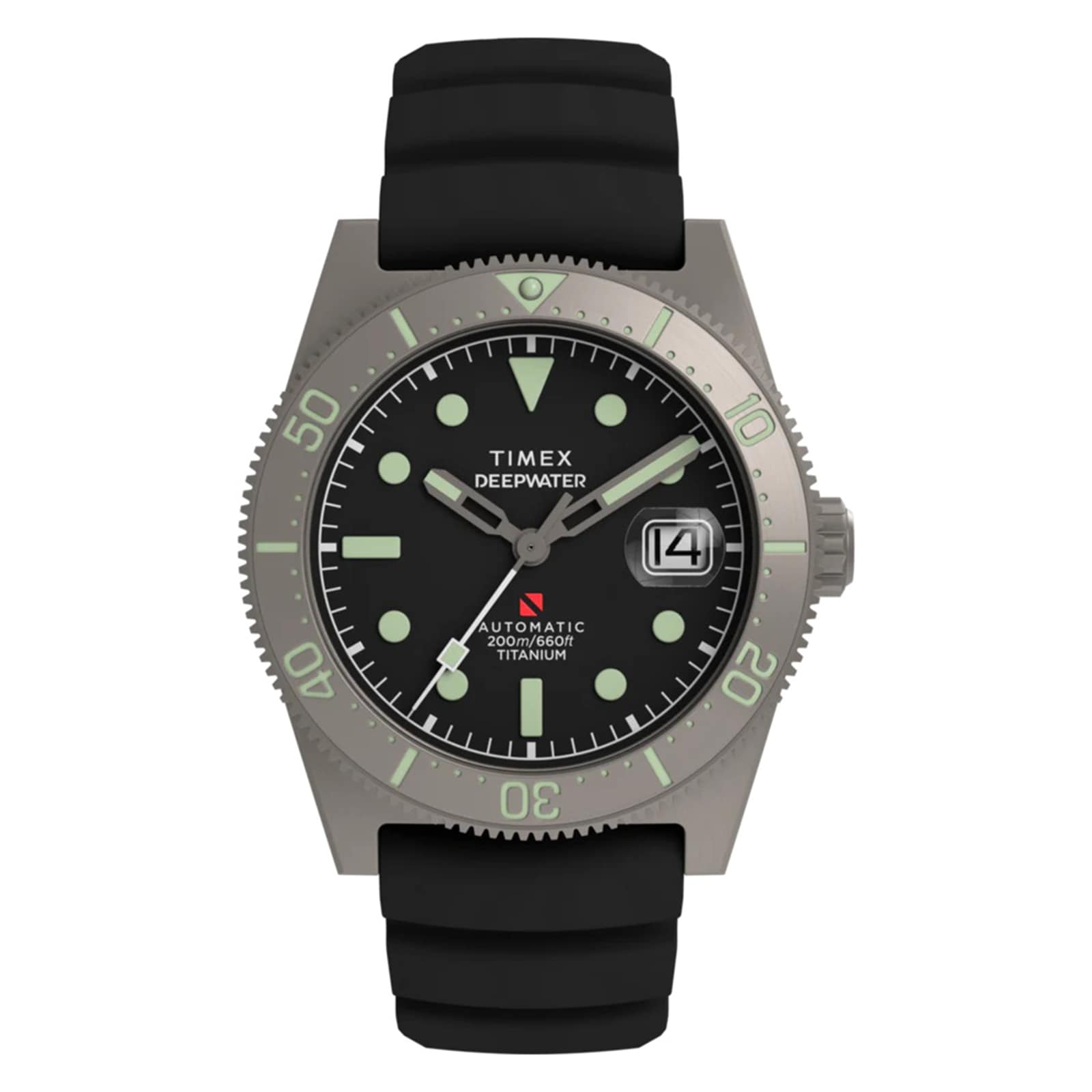 Timex Deepwater Reef 200 Titanium Automatic 41mm Mens Watch Black